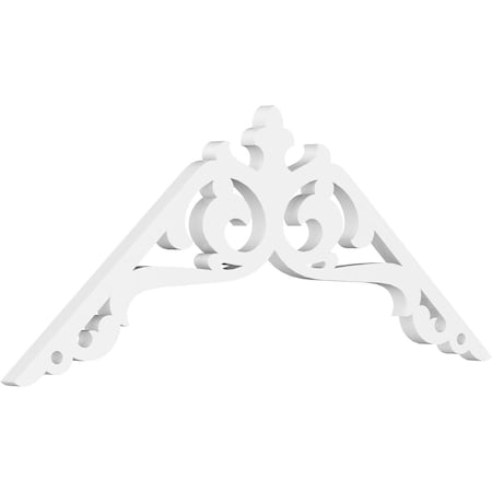 Ekena Millwork Pitch Amber Architectural Grade PVC Gable Pediment, 36"W x 15"H x 1"P (10/12) GPP036X015X100AMB